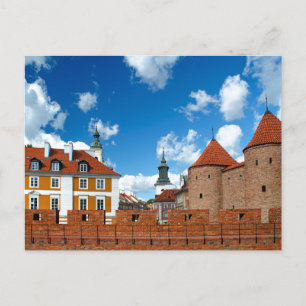 Warschau Polen Stadtmauern Postkarte
