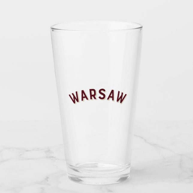 Warschau, Polen Vintag Arch Glas (Vorderseite)