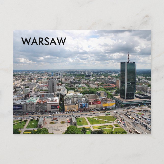 WARSCHAU POSTKARTE (Vorderseite)