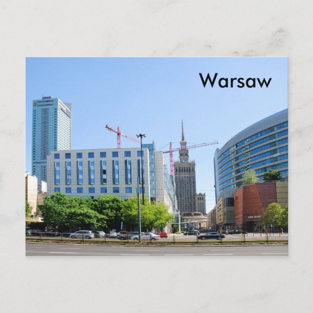 Warschau Postkarte (Vorderseite)