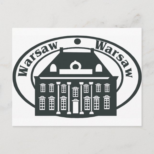 Warschau Postkarte (Vorderseite)