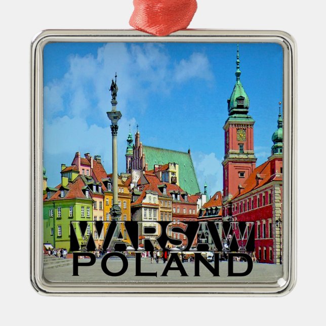 Warschau Silbernes Ornament (Vorne)