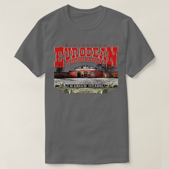 Warschauer Burg Polen T-Shirt (Design vorne)
