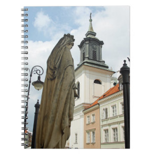 Warschauer Kirche und Statue, Polen Notizblock