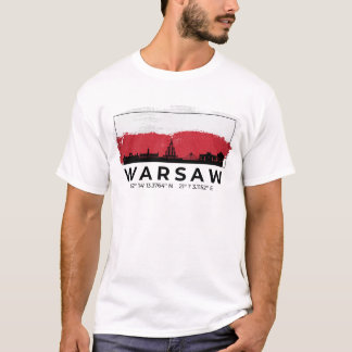 Warschauer Polnische Brush-Fahne T-Shirt