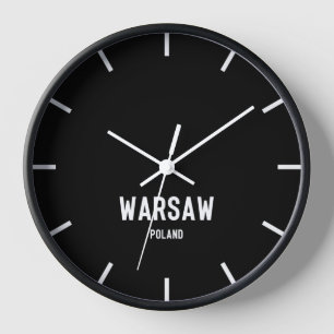 Warschauer Zeitzone Newsroom Wall Clock Uhr