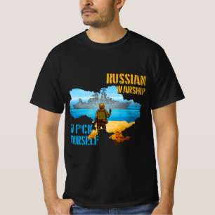 Warship Ukraine Karte Prix Vintag Ukraine Porto T-Shirt
