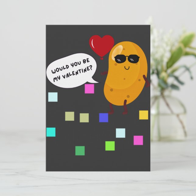 Wärst du mein Valentinstag? Einladung (Stehend Vorderseite)