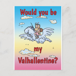 Wärst du mein Valhallentin? Feiertagspostkarte