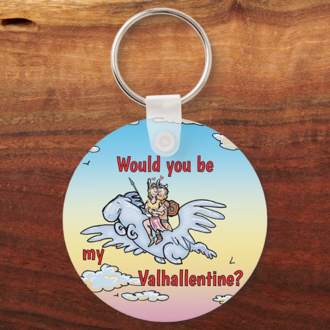 Wärst du mein Valhallentin? Schlüsselanhänger (Vorderseite)