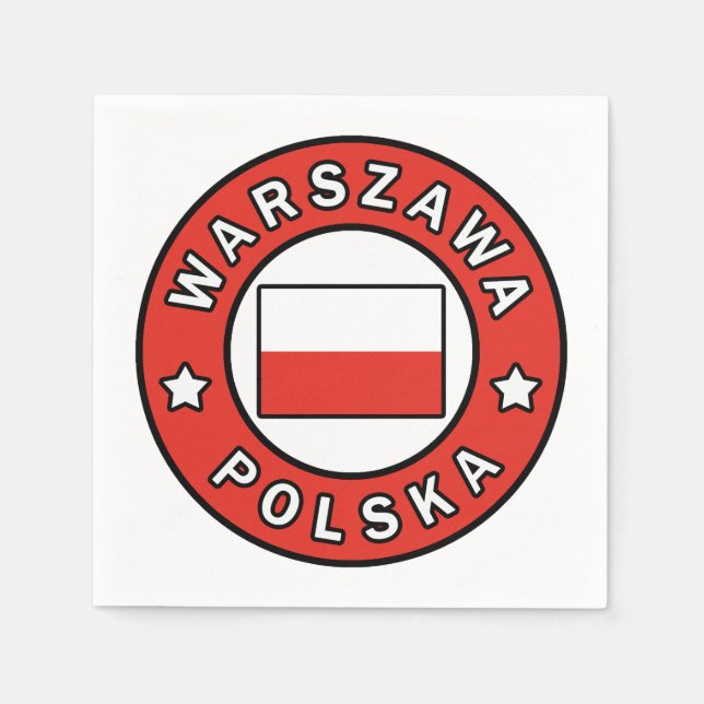 Warszawa Polska Serviette (Vorderseite)