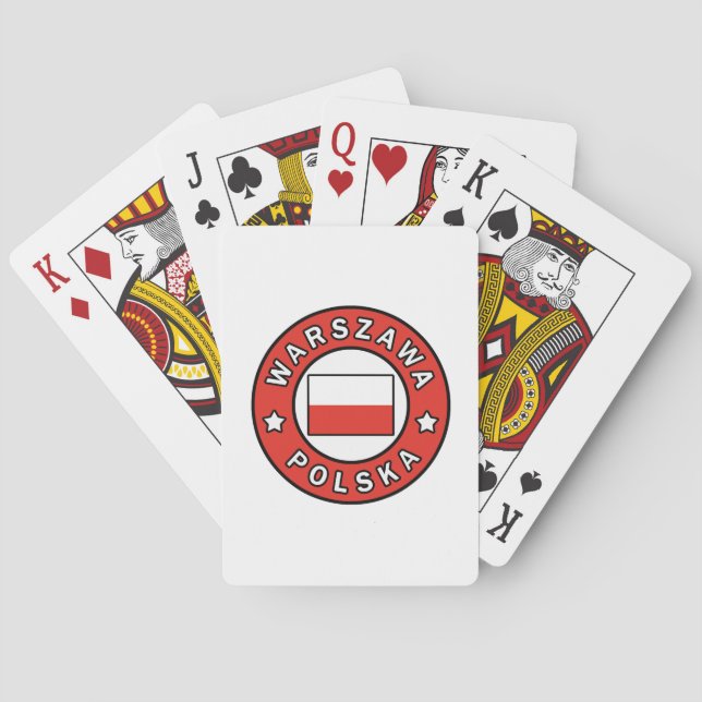 Warszawa Polska Spielkarten (Rückseite)