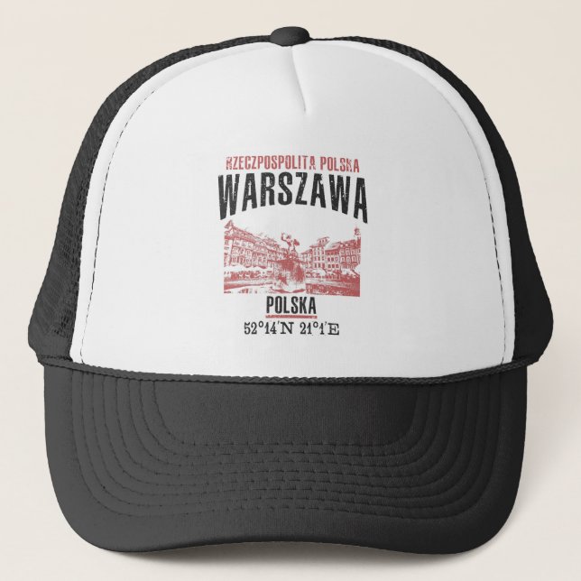 Warszawa Truckerkappe (Vorderseite)
