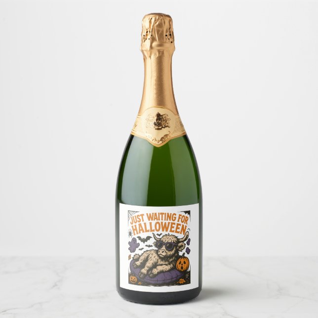 Wart für Halloween-Hochlandskuh (Vorderseite)