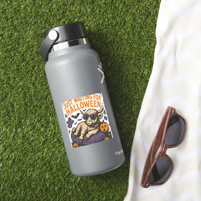 Wart für Halloween-Hochlandskuh Aufkleber (HydroFlask Insitu)