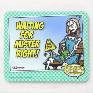 Wart für Mr. Right Mousepad