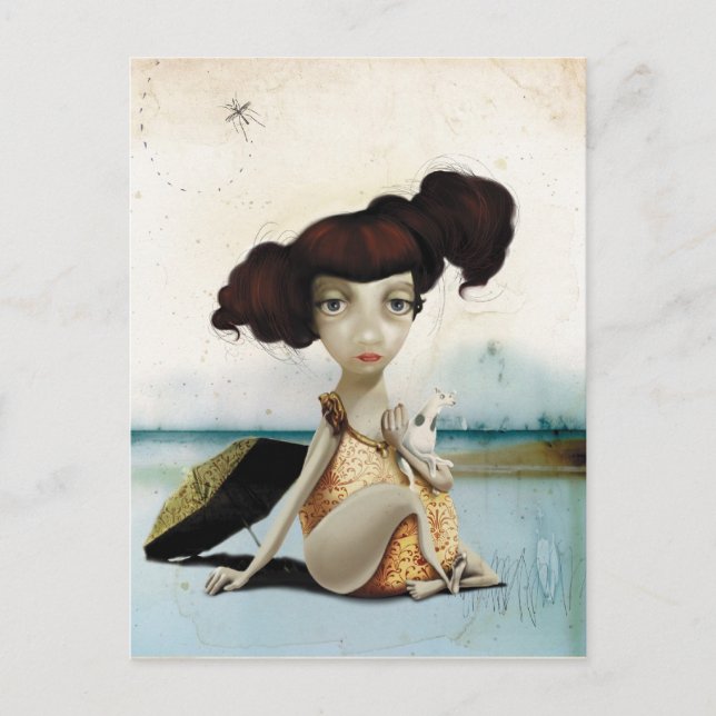 wart für ... postkarte (Vorderseite)