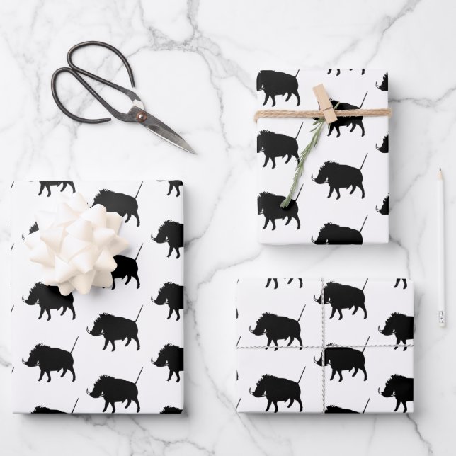 Wart Hog Geschenkpapier Set (Vorderseite)