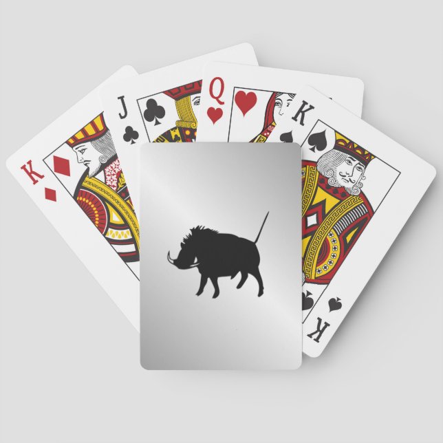 Wart Hog Silver Spielkarten (Rückseite)