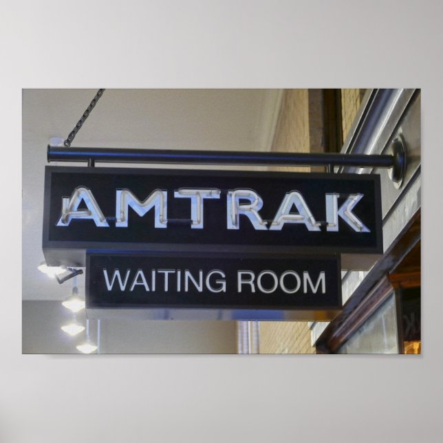 Wart-Raum für den Personenzug Poster (Vorne)