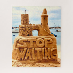 Wart, Sandstrand, Motivierend Puzzle