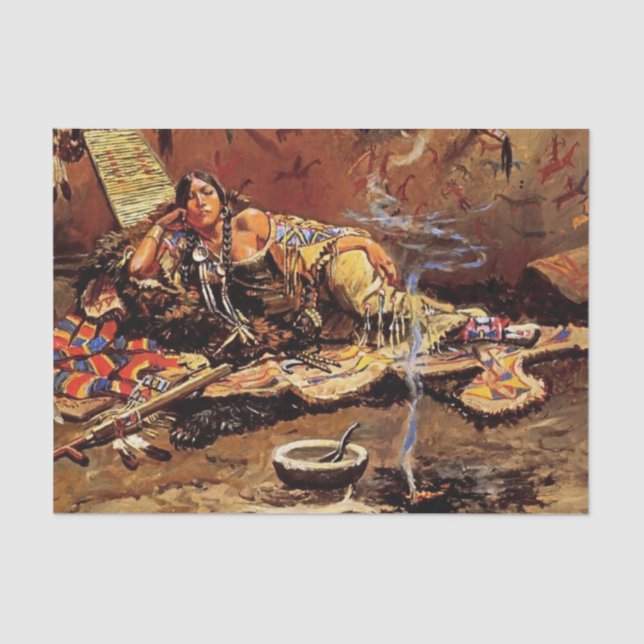 "Wart und Mad" von Charles M. Russell Seidenpapier (Vorderseite)