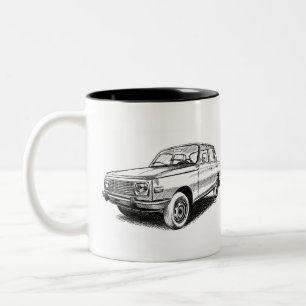 Wartburg 353 Eastern Bloc Car Zweifarbige Tasse