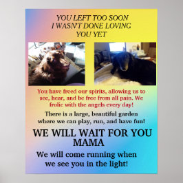 Warte auf Mama, ich war nicht fertig, dich Memoria Poster