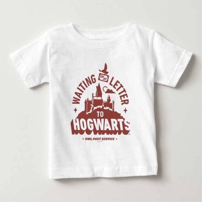 Warte auf meinen Brief von HOGWARTS™ Baby T-shirt (Vorderseite)