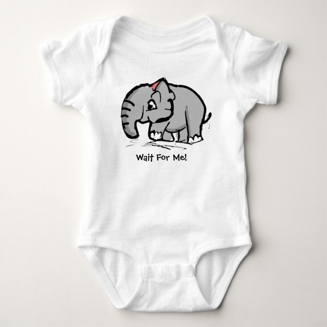 Warte auf mich baby strampler (Vorderseite)