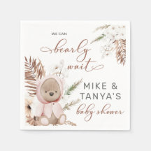 Warte Boho Bär Mädchen Duschservietten.