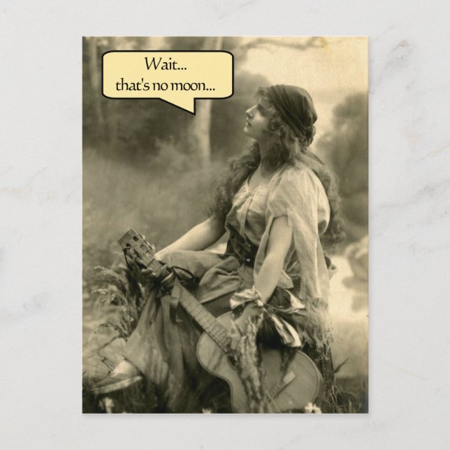 "Warte...das ist kein Mond" kann der vierte sein m Postkarte (Vorderseite)