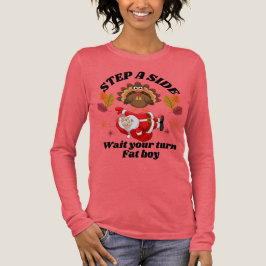 Warte Deine Runde Dicker Junge Lustiger Erntedank Tri-Blend Shirt