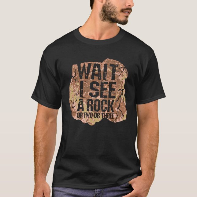 Warte, ich sehe einen Rock T-Shirt (Vorderseite)