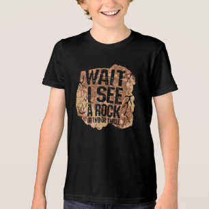 Warte, ich sehe einen Stein Tri-Blend Shirt
