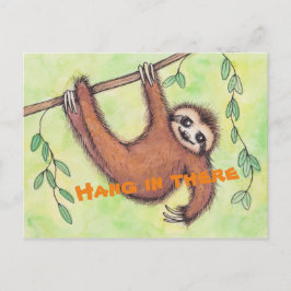 Warte in There Sloth Postcard Postkarte