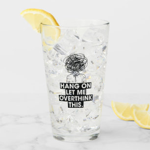 Warte, lass mich das nochmal überdenken Latte-Mug Glas