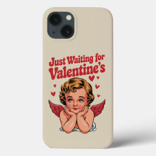 Warte nur auf Valentinstag Retro Baby Cupid Liebe Case-Mate iPhone Hülle
