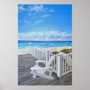 Warte Strand Kunst Druck - Just Dahl Poster