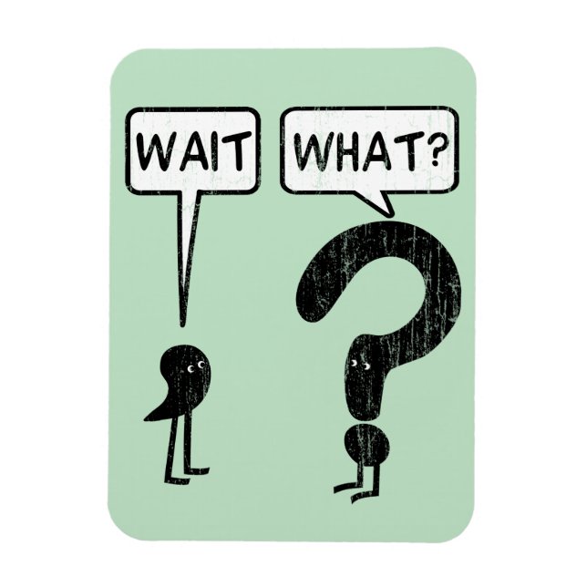 Warte, was? Grammar Cartoon Magnet (Vertikal)