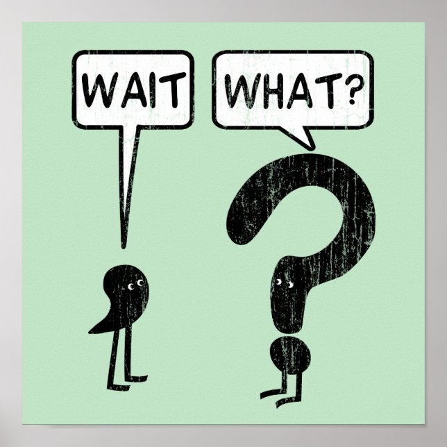 Warte, was? Grammar Spaß Poster (Vorne)