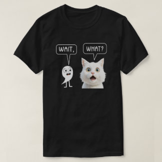 Warte was Punctuation Englisch Lehrer Geschenk Kat T-Shirt