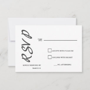 Warteantwort-modernes schlichtes Minimalistisches RSVP Karte