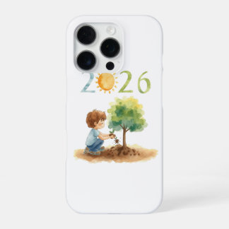 Warten auf 2026 – Junge pflanzt einen Baum für das iPhone 16 Pro Hülle