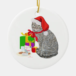Warten auf den Weihnachtsmann Keramikornament