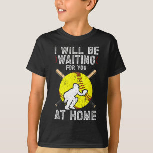Warten auf euch Mädchen Softll Catcher Softll Spie T-Shirt