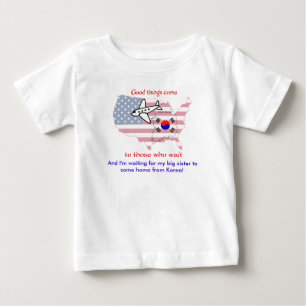 Warten auf meine große Schwester - Koreanische Ado Baby T-shirt