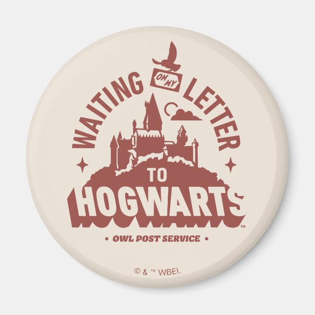 Warten auf meinen Brief nach HOGWARTS™ Magnet (Vorne)