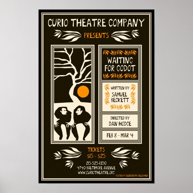 WARTEN FÜR GODOT ~ Poster von Elizabeth Gallagher (Vorne)