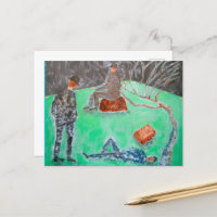 WARTEN FÜR GODOT-Postkarte